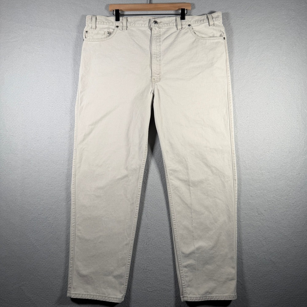 Levi Strauss Signature 540 Relaxed Fit Jeans Mens 46x32 Tan Stone Made in USA